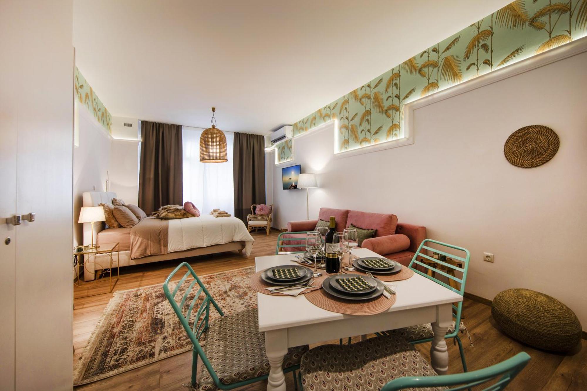 Apartemen studio 42 m² dengan 1 kamar mandi pribadi di Omonia Athena Bagian luar foto